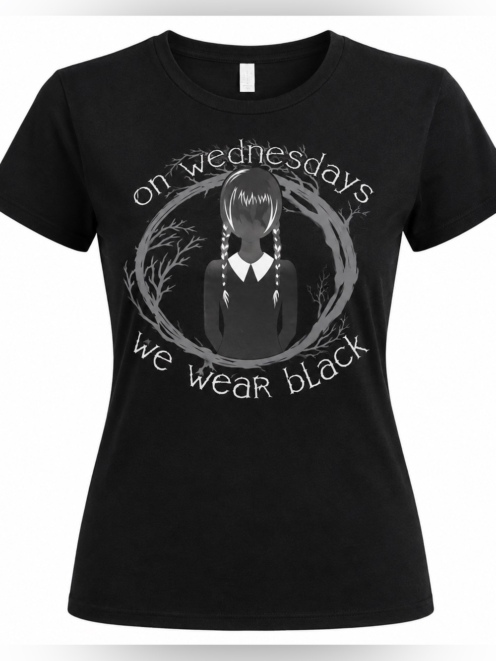 Wednesday Addams “On Wednesday, we wear black” girls tshirt